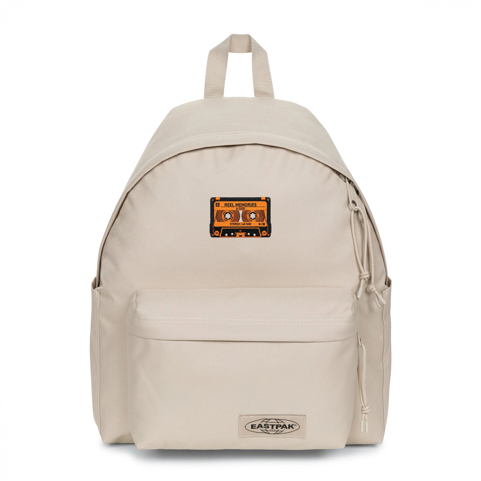 EASTPAK DAY PAK'R MONOTONE BEIGE 80s Mix Tape Embroidered Backpack 1 EASTPAK DAY PAK'R MONOTONE BEIGE 80s Mix Tape Embroidered Backpack