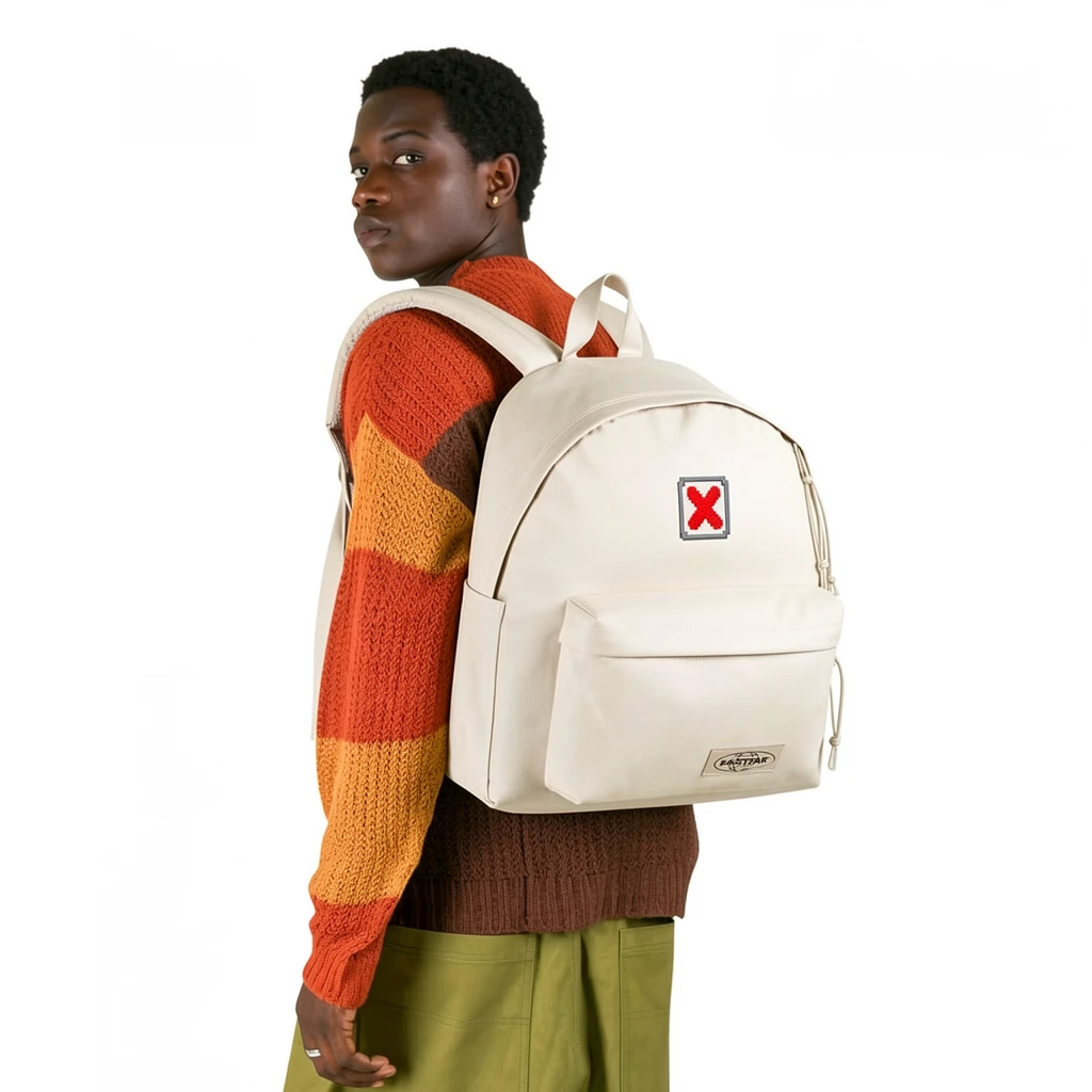 EASTPAK DAY PAK'R MONOTONE BEIGE Error Screen Embroidered Backpack 2 EASTPAK DAY PAK'R MONOTONE BEIGE Error Screen Embroidered Backpack - Image 2