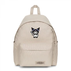 EASTPAK DAY PAK'R MONOTONE BEIGE Kuromi Determined Focus Embroidered Backpack