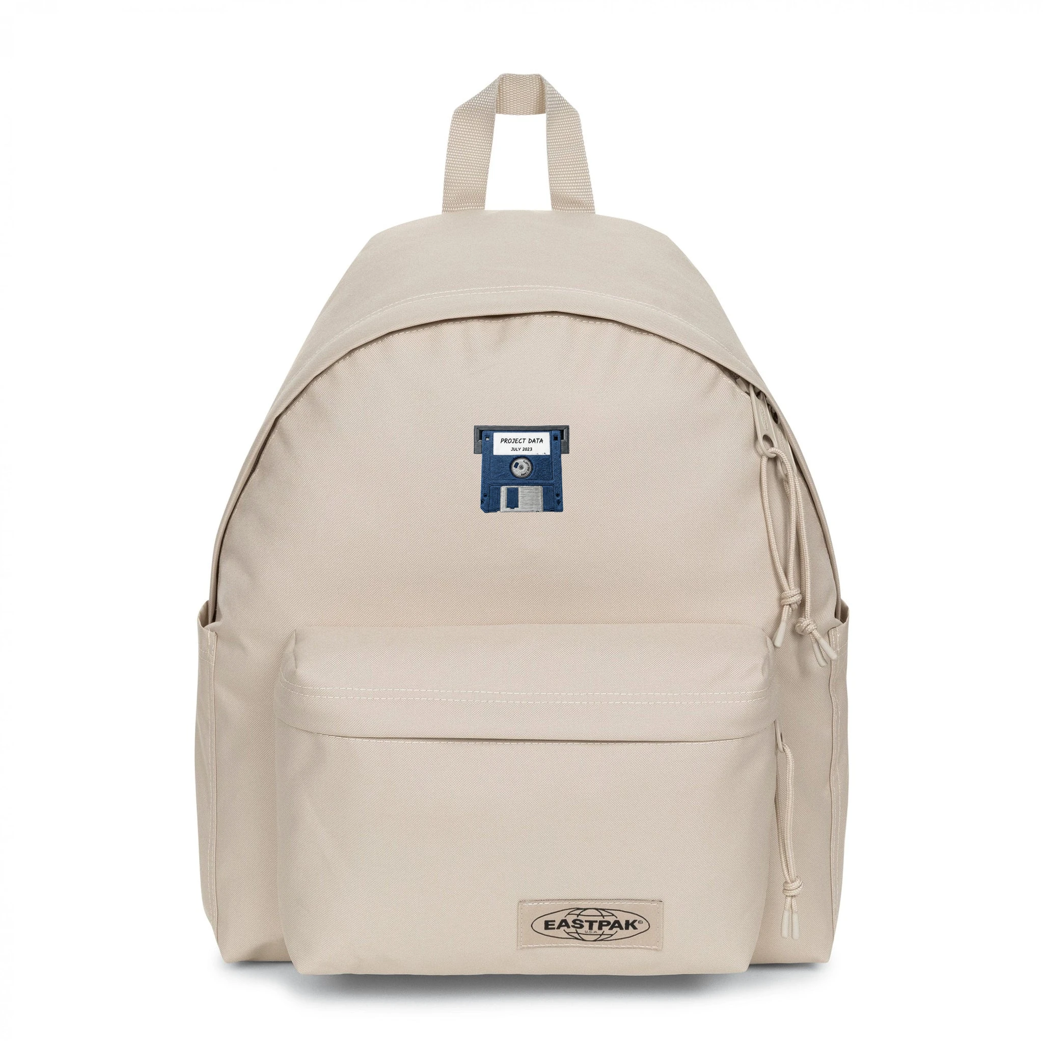 EASTPAK DAY PAK'R MONOTONE BEIGE Eject Icon Embroidered Backpack 1 EASTPAK DAY PAK'R MONOTONE BEIGE Eject Icon Embroidered Backpack