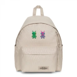 EASTPAK DAY PAK'R MONOTONE BEIGE Double Trouble Embroidered Backpack