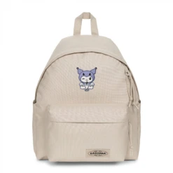 EASTPAK DAY PAK'R MONOTONE BEIGE Kuromi Peaceful Smile Embroidered Backpack