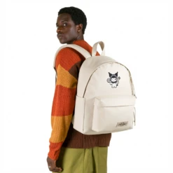 Alternative view of EASTPAK DAY PAK'R MONOTONE BEIGE Kuromi Peaceful Smile Embroidered Backpack