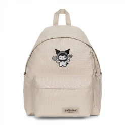 EASTPAK DAY PAK'R MONOTONE BEIGE Kuromi Peaceful Smile Embroidered Backpack