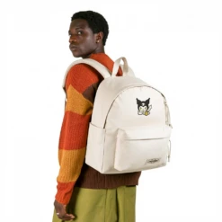 Alternative view of EASTPAK DAY PAK'R MONOTONE BEIGE Kuromi Playful Smirk Embroidered Backpack