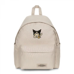 EASTPAK DAY PAK'R MONOTONE BEIGE Kuromi Playful Smirk Embroidered Backpack