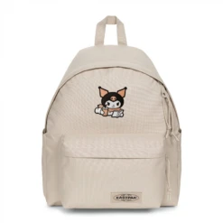 EASTPAK DAY PAK'R MONOTONE BEIGE Kuromi Soft Charm Embroidered Backpack