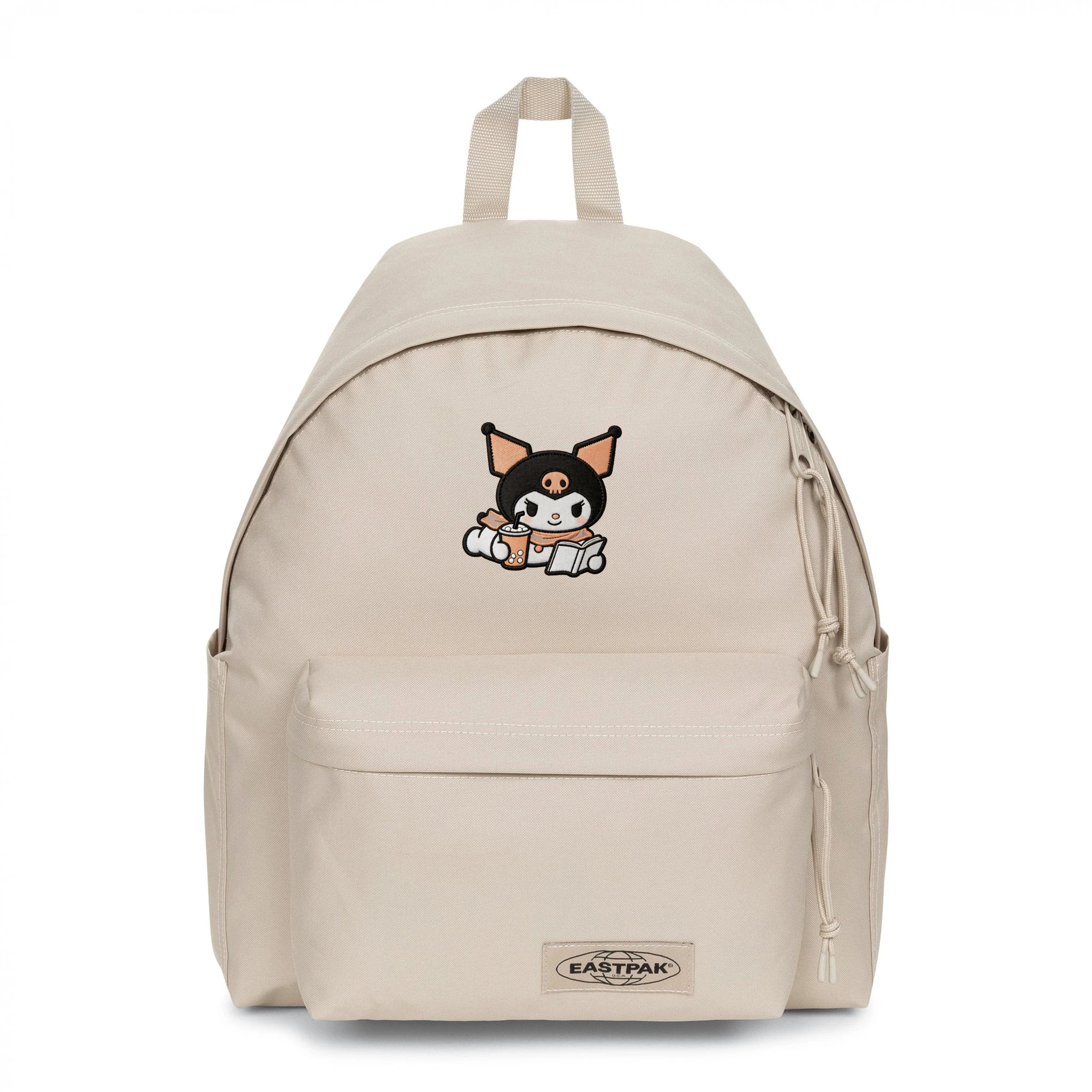 EASTPAK DAY PAK'R MONOTONE BEIGE Kuromi Soft Charm Embroidered Backpack 1 EASTPAK DAY PAK'R MONOTONE BEIGE Kuromi Soft Charm Embroidered Backpack