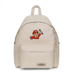 EASTPAK DAY PAK'R MONOTONE BEIGE Mario Focused Mood Embroidered Backpack