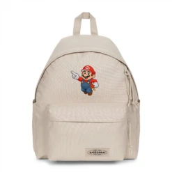 EASTPAK DAY PAK'R MONOTONE BEIGE Mario Jumping Joy Embroidered Backpack