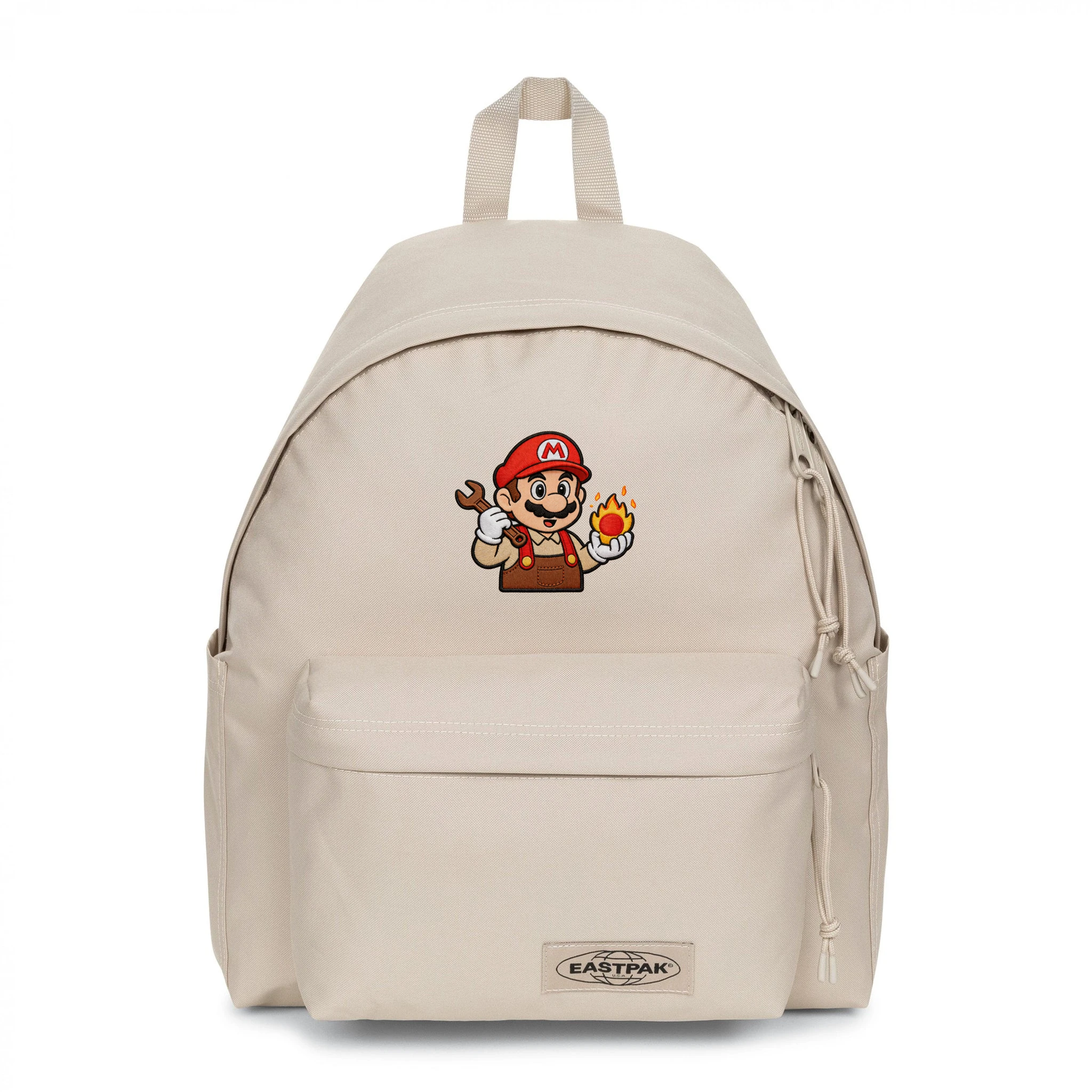 EASTPAK DAY PAK'R MONOTONE BEIGE Mario Wonder Mood Embroidered Backpack 1 EASTPAK DAY PAK'R MONOTONE BEIGE Mario Wonder Mood Embroidered Backpack