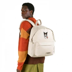 Alternative view of EASTPAK DAY PAK'R MONOTONE BEIGE Kuromi Pout Mood Embroidered Backpack
