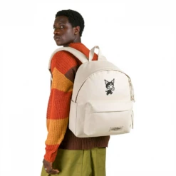 Alternative view of EASTPAK DAY PAK'R MONOTONE BEIGE Kuromi Pout Mood Embroidered Backpack
