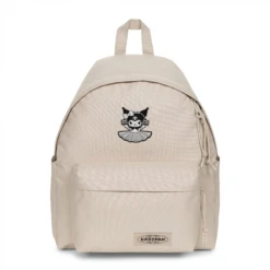 EASTPAK DAY PAK'R MONOTONE BEIGE Kuromi Mischief Mood Embroidered Backpack