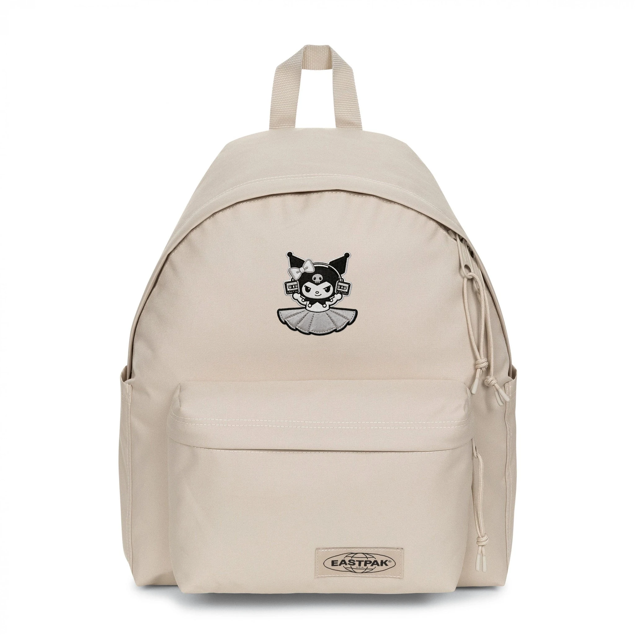 EASTPAK DAY PAK'R MONOTONE BEIGE Kuromi Mischief Mood Embroidered Backpack 1 EASTPAK DAY PAK'R MONOTONE BEIGE Kuromi Mischief Mood Embroidered Backpack