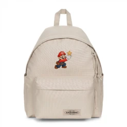 EASTPAK DAY PAK'R MONOTONE BEIGE Mario Big Excitement Embroidered Backpack