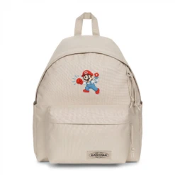 EASTPAK DAY PAK'R MONOTONE BEIGE Mario Big Excitement Embroidered Backpack