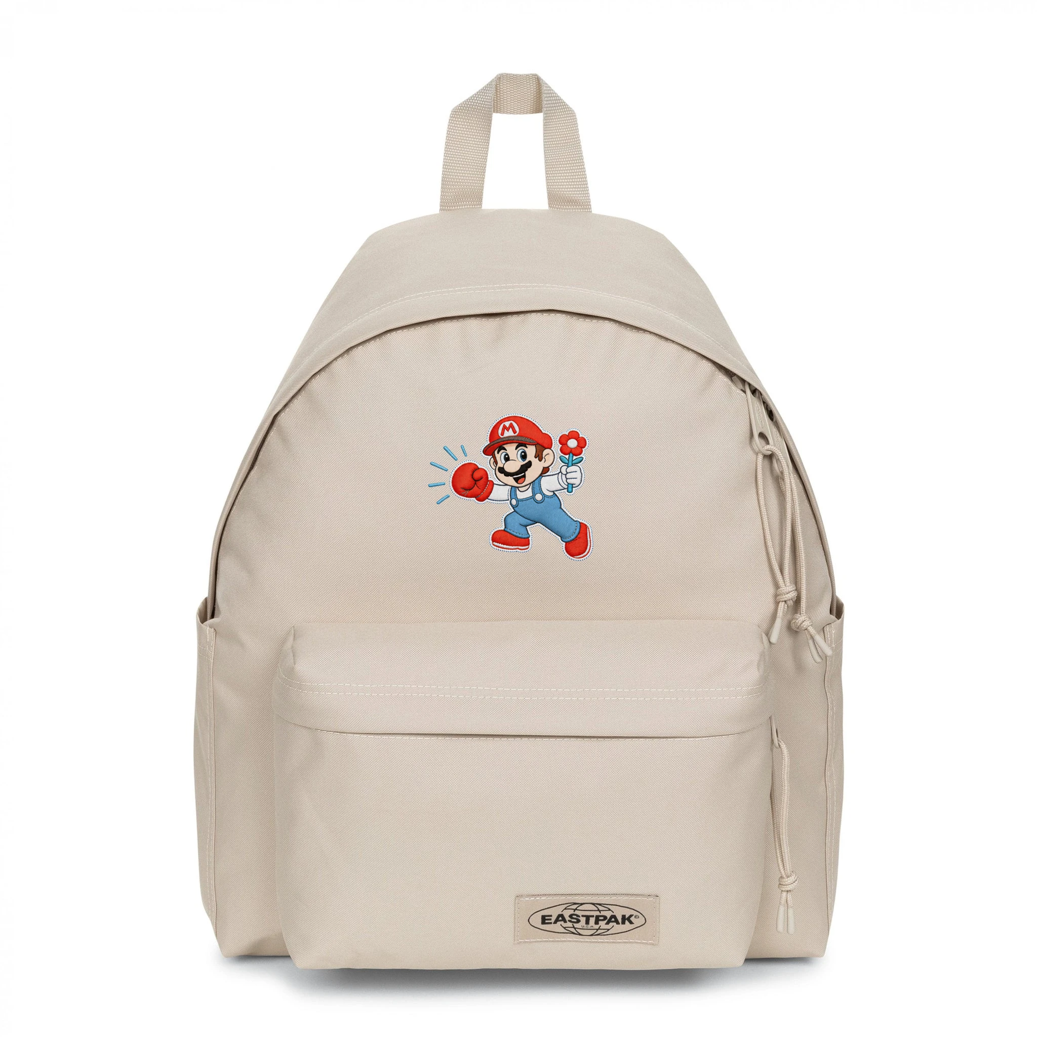 EASTPAK DAY PAK'R MONOTONE BEIGE Mario Big Excitement Embroidered Backpack 1 EASTPAK DAY PAK'R MONOTONE BEIGE Mario Big Excitement Embroidered Backpack