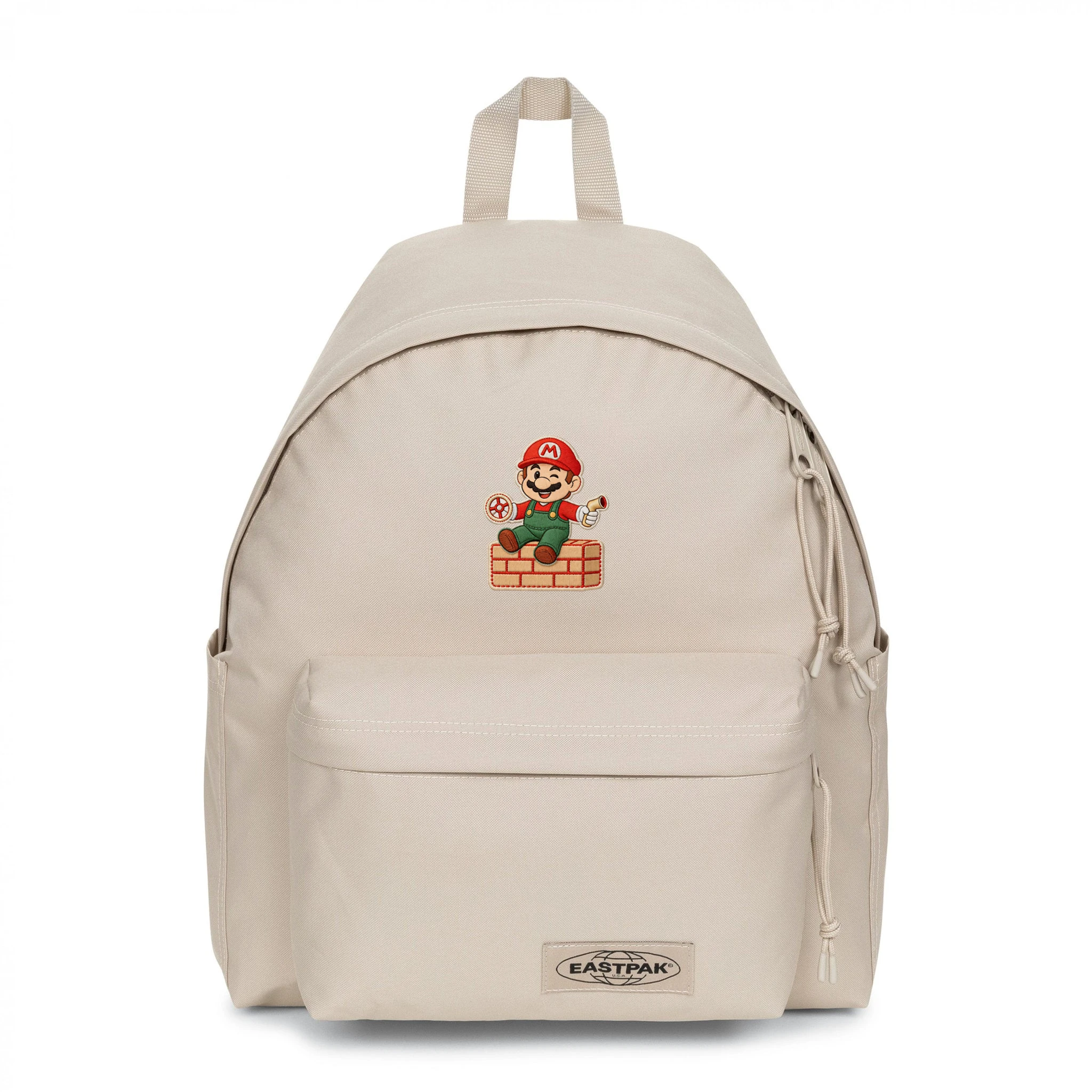 EASTPAK DAY PAK'R MONOTONE BEIGE Mario Easy Grin Embroidered Backpack 1 EASTPAK DAY PAK'R MONOTONE BEIGE Mario Easy Grin Embroidered Backpack