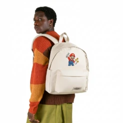 Alternative view of EASTPAK DAY PAK'R MONOTONE BEIGE Mario Big Excitement Embroidered Backpack