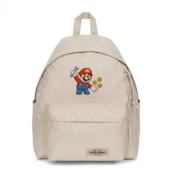 EASTPAK DAY PAK'R MONOTONE BEIGE Mario Big Excitement Embroidered Backpack