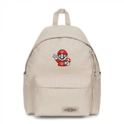 EASTPAK DAY PAK'R MONOTONE BEIGE Mario High Spirits Embroidered Backpack