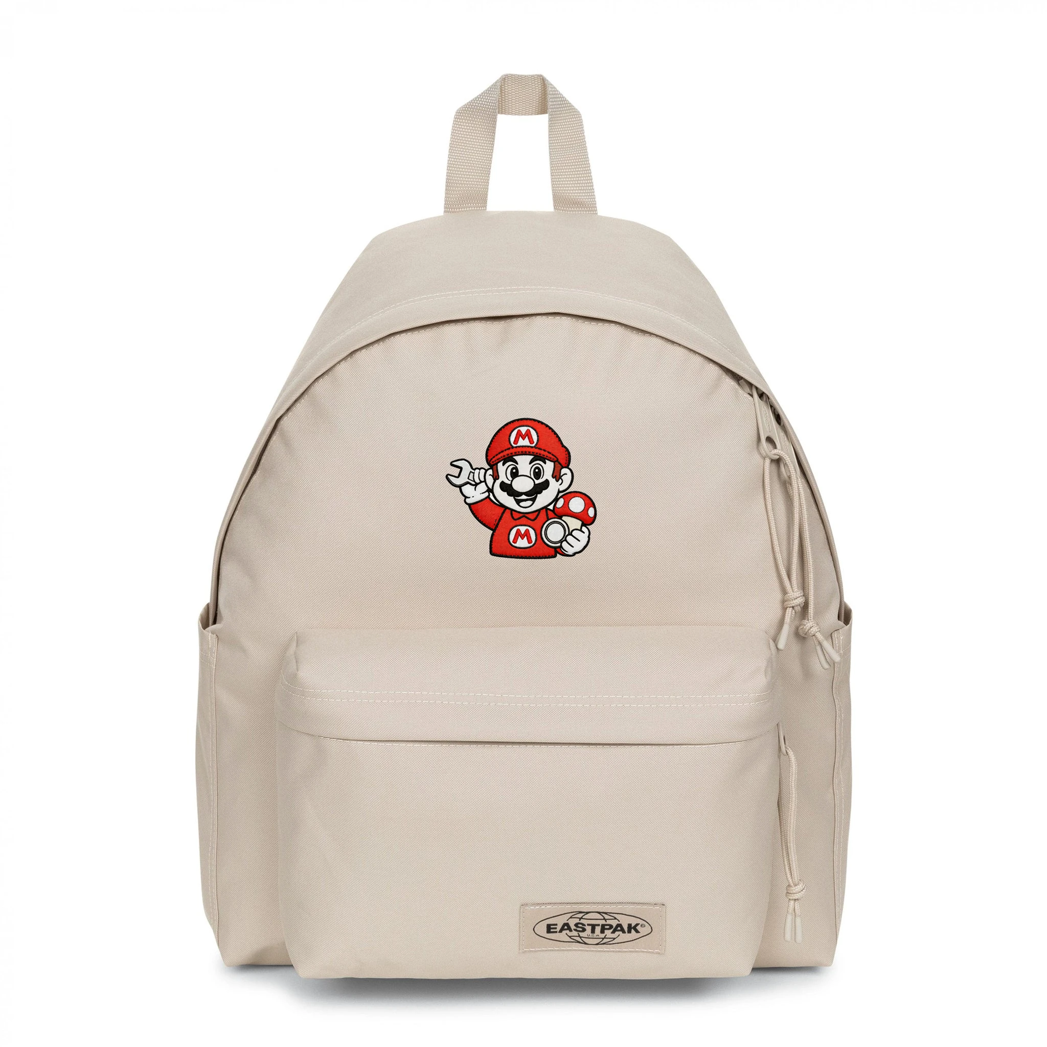 EASTPAK DAY PAK'R MONOTONE BEIGE Mario High Spirits Embroidered Backpack 1 EASTPAK DAY PAK'R MONOTONE BEIGE Mario High Spirits Embroidered Backpack
