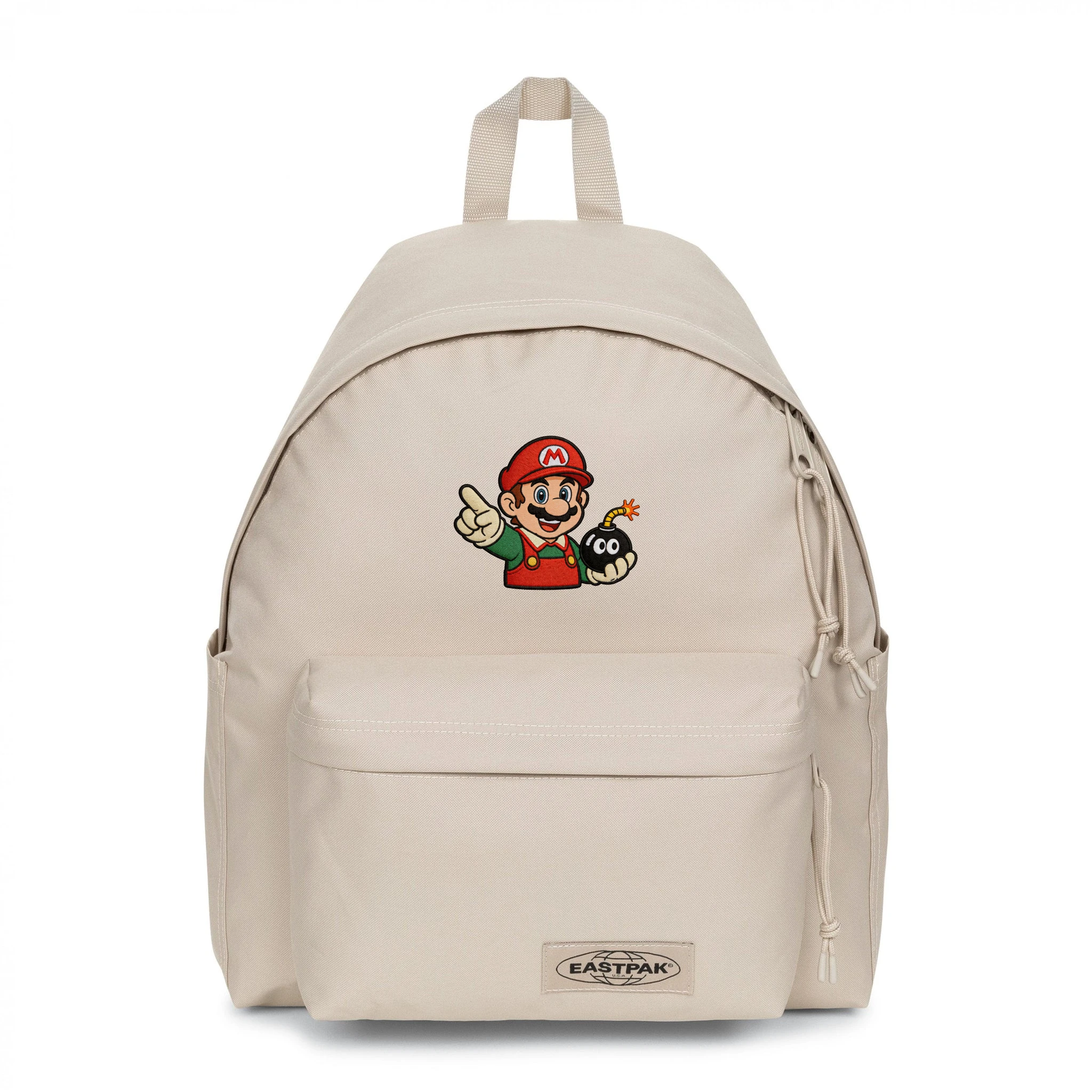 EASTPAK DAY PAK'R MONOTONE BEIGE Mario High Spirits Embroidered Backpack 1 EASTPAK DAY PAK'R MONOTONE BEIGE Mario High Spirits Embroidered Backpack