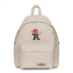 EASTPAK DAY PAK'R MONOTONE BEIGE Mario Confident Mood Embroidered Backpack