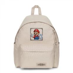 EASTPAK DAY PAK'R MONOTONE BEIGE Mario Curious Spark Embroidered Backpack