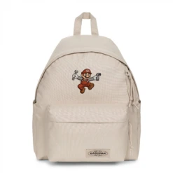 EASTPAK DAY PAK'R MONOTONE BEIGE Mario Confident Mood Embroidered Backpack