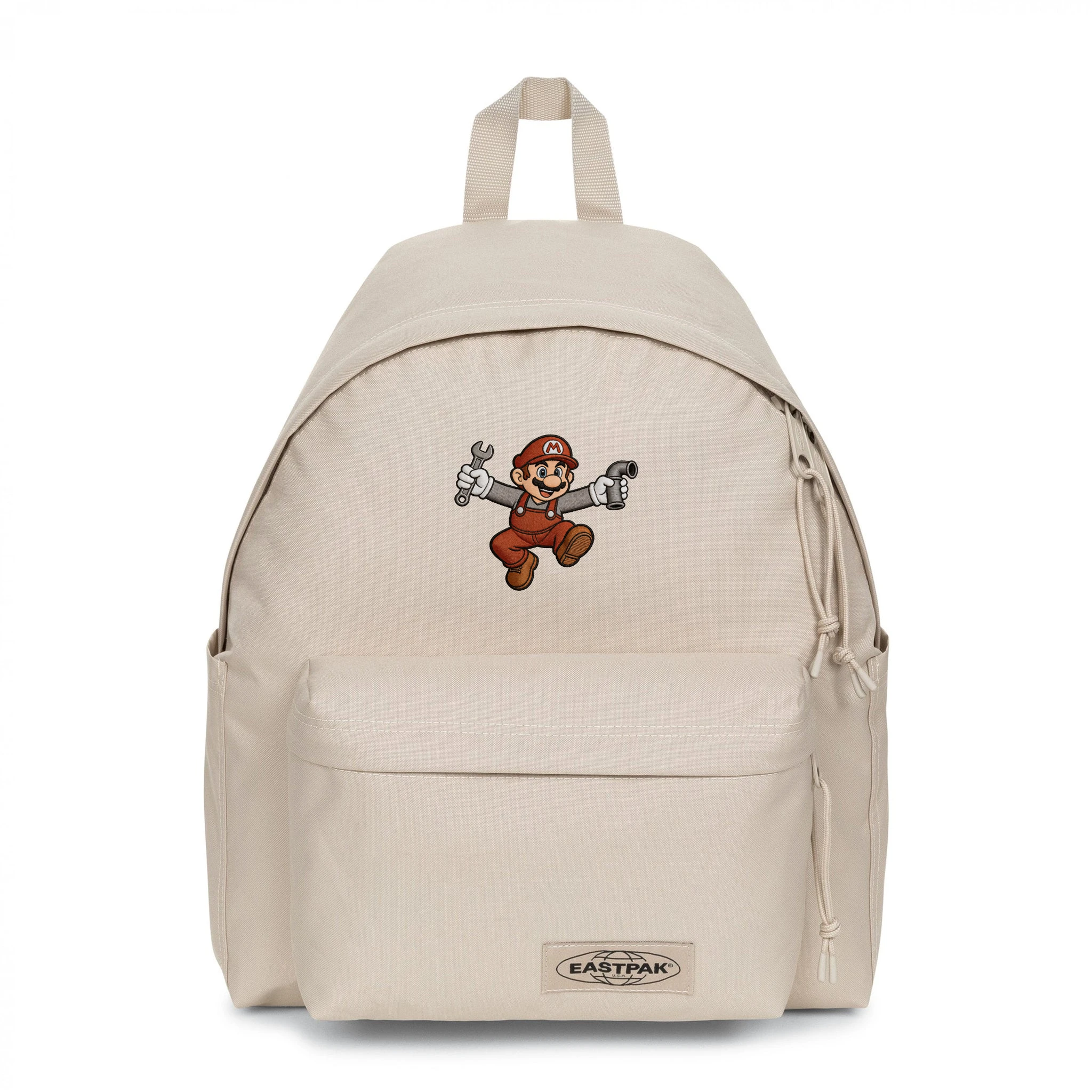 EASTPAK DAY PAK'R MONOTONE BEIGE Mario Confident Mood Embroidered Backpack 1 EASTPAK DAY PAK'R MONOTONE BEIGE Mario Confident Mood Embroidered Backpack