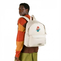 Alternative view of EASTPAK DAY PAK'R MONOTONE BEIGE Mario Soft Wink Embroidered Backpack