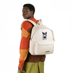 Alternative view of EASTPAK DAY PAK'R MONOTONE BEIGE Kuromi Mischief Mood Embroidered Backpack