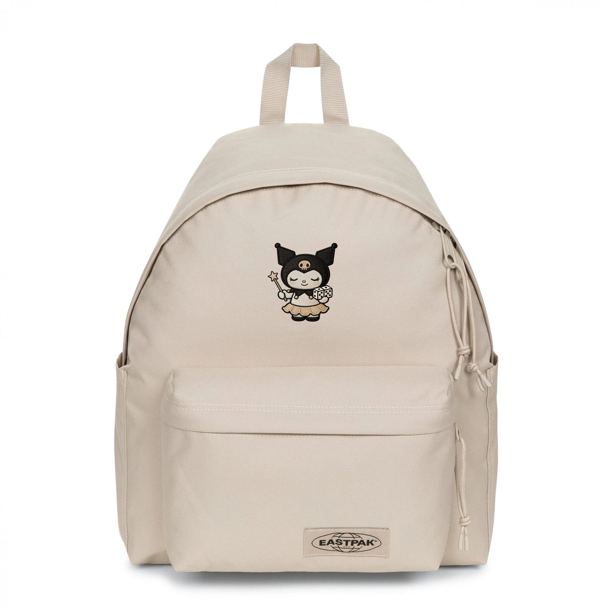 EASTPAK DAY PAK'R MONOTONE BEIGE Kuromi Signature Gaze Embroidered Backpack 1 EASTPAK DAY PAK'R MONOTONE BEIGE Kuromi Signature Gaze Embroidered Backpack