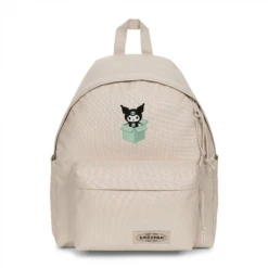 EASTPAK DAY PAK'R MONOTONE BEIGE Kuromi Bold Stance Embroidered Backpack