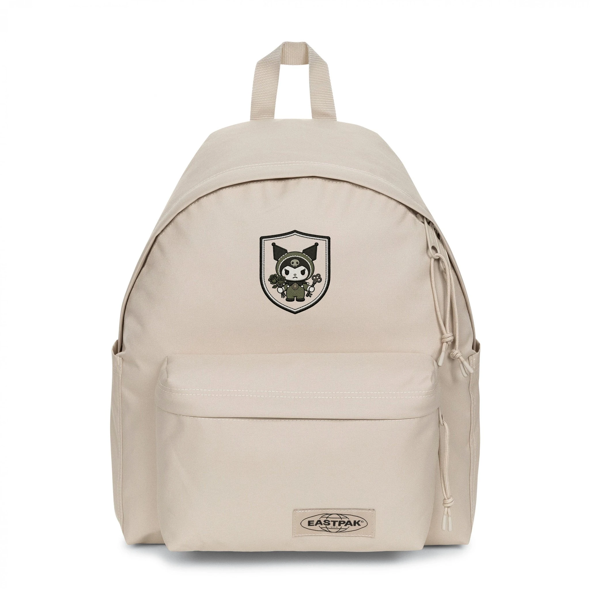 EASTPAK DAY PAK'R MONOTONE BEIGE Kuromi Pout Mood Embroidered Backpack 1 EASTPAK DAY PAK'R MONOTONE BEIGE Kuromi Pout Mood Embroidered Backpack