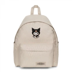 EASTPAK DAY PAK'R MONOTONE BEIGE Kuromi Rebel Charm Embroidered Backpack