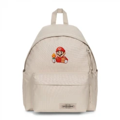 EASTPAK DAY PAK'R MONOTONE BEIGE Mario Surprise Spark Embroidered Backpack