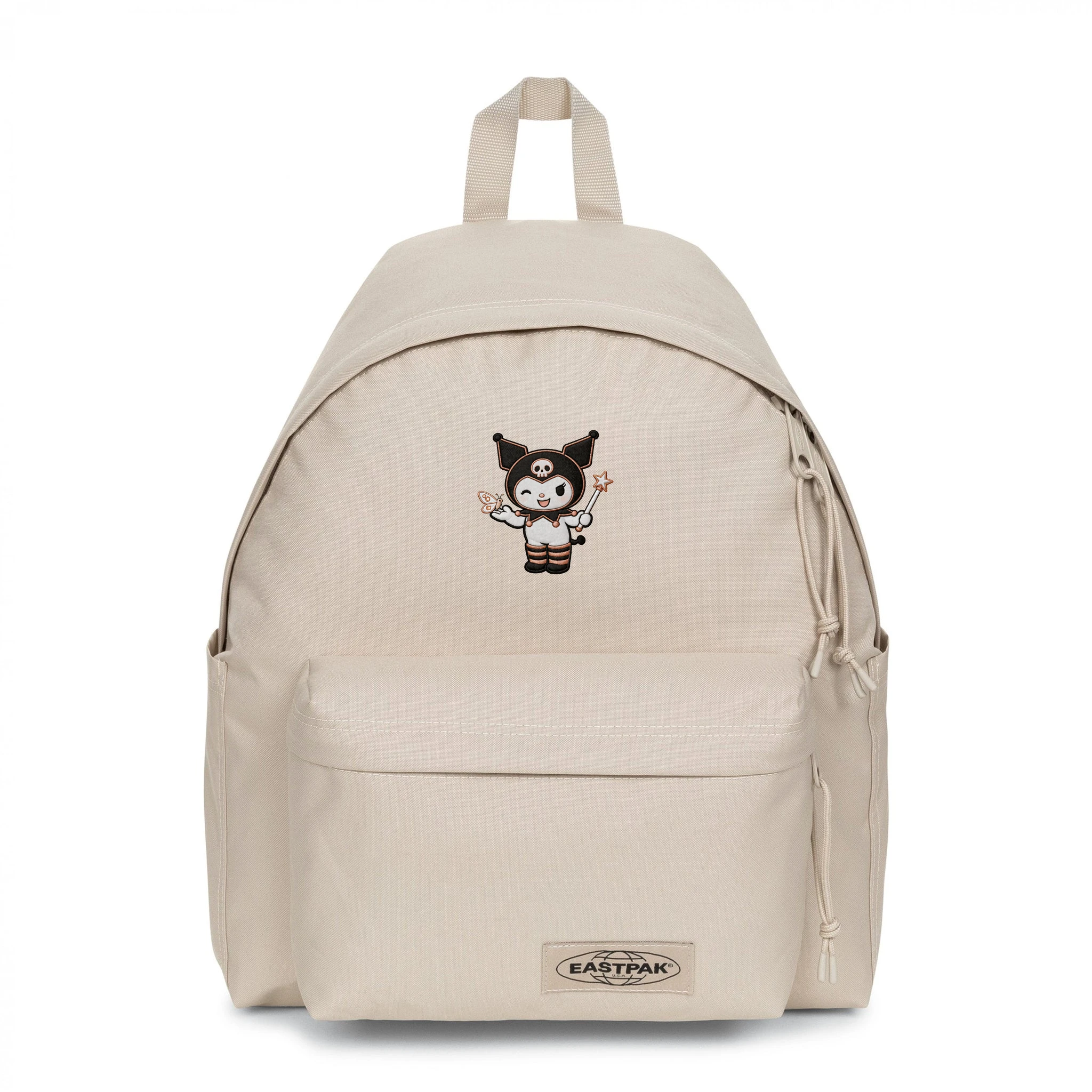 EASTPAK DAY PAK'R MONOTONE BEIGE Kuromi Sunny Smile Embroidered Backpack 1 EASTPAK DAY PAK'R MONOTONE BEIGE Kuromi Sunny Smile Embroidered Backpack