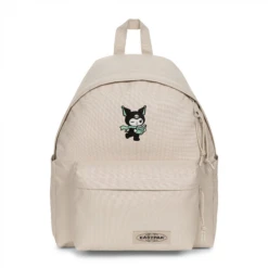 EASTPAK DAY PAK'R MONOTONE BEIGE Kuromi Wink Charm Embroidered Backpack