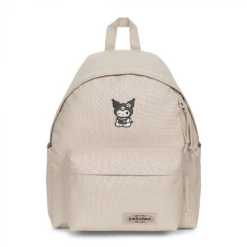 EASTPAK DAY PAK'R MONOTONE BEIGE Kuromi Wink Charm Embroidered Backpack
