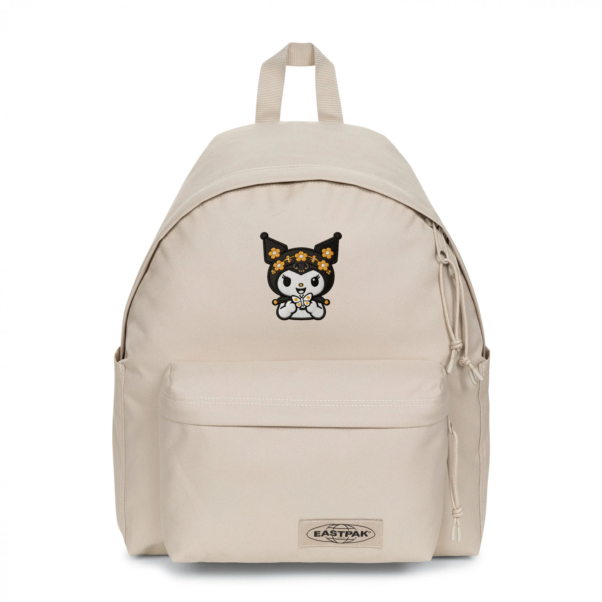 EASTPAK DAY PAK'R MONOTONE BEIGE Kuromi Bright Excitement Embroidered Backpack 1 EASTPAK DAY PAK'R MONOTONE BEIGE Kuromi Bright Excitement Embroidered Backpack