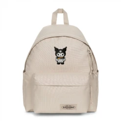 EASTPAK DAY PAK'R MONOTONE BEIGE Kuromi Playful Smirk Embroidered Backpack