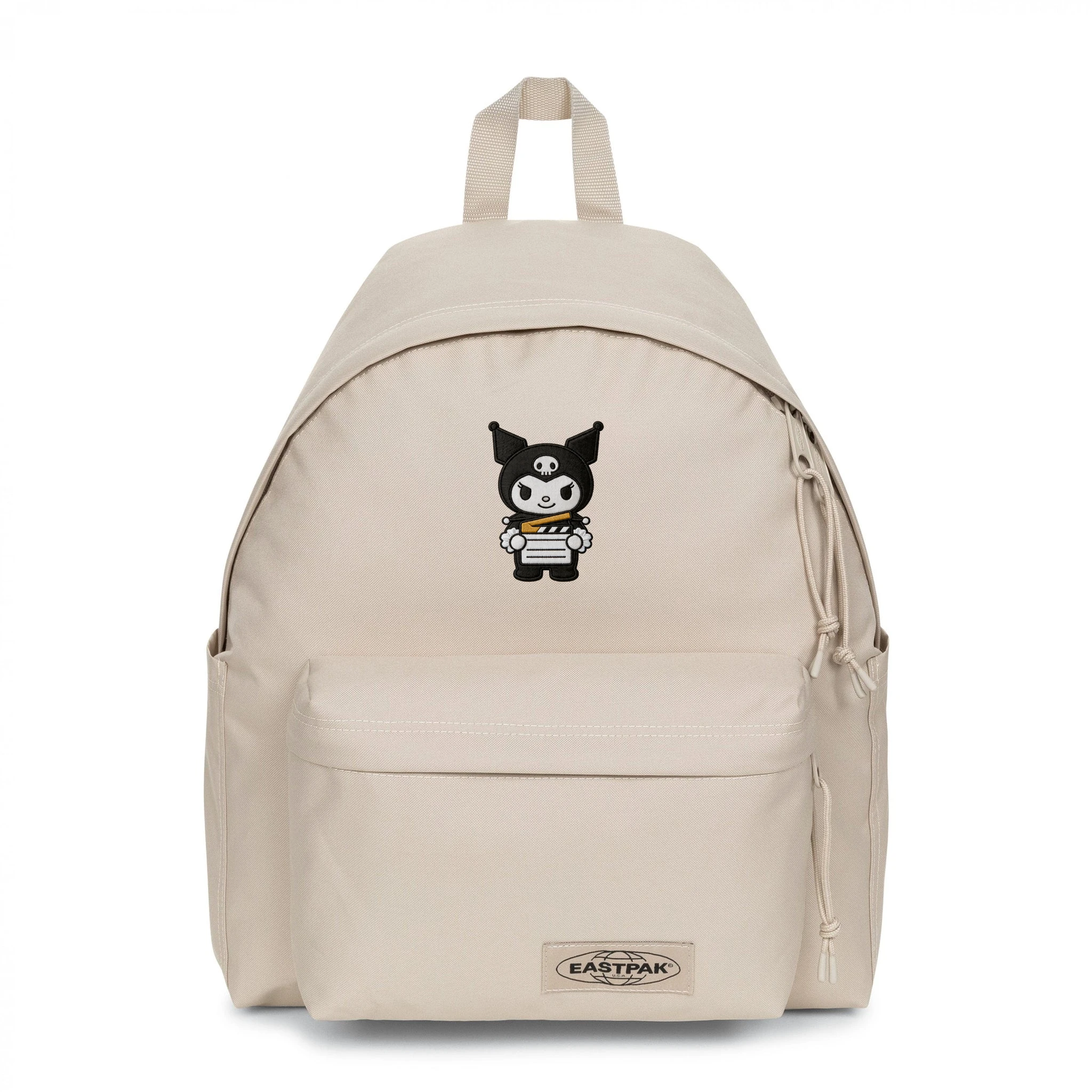 EASTPAK DAY PAK'R MONOTONE BEIGE Kuromi Playful Smirk Embroidered Backpack 1 EASTPAK DAY PAK'R MONOTONE BEIGE Kuromi Playful Smirk Embroidered Backpack
