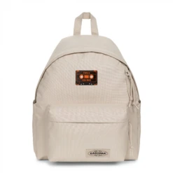 EASTPAK DAY PAK'R MONOTONE BEIGE Play Button Tape Embroidered Backpack