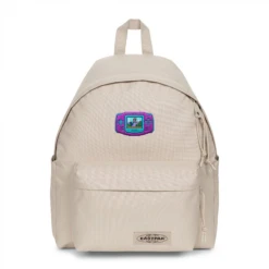 EASTPAK DAY PAK'R MONOTONE BEIGE The Atomic Purple Embroidered Backpack
