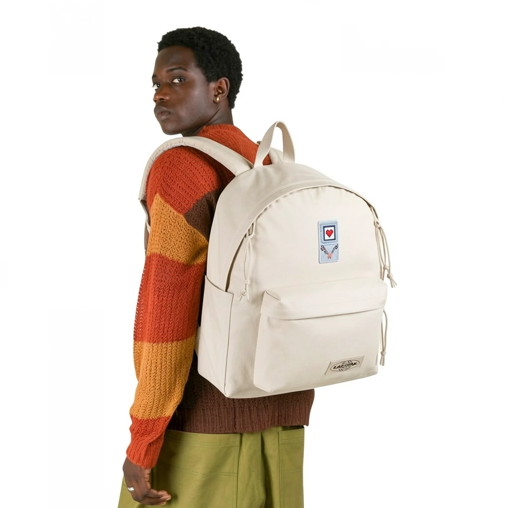EASTPAK DAY PAK'R MONOTONE BEIGE The Love Mode Embroidered Backpack 2 EASTPAK DAY PAK'R MONOTONE BEIGE The Love Mode Embroidered Backpack - Image 2