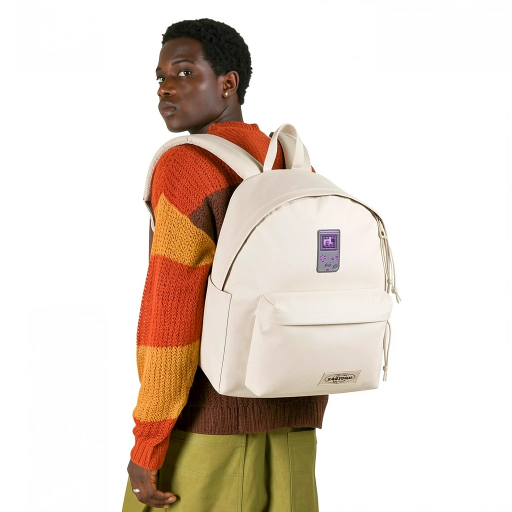 EASTPAK DAY PAK'R MONOTONE BEIGE The OG Handheld Embroidered Backpack 2 EASTPAK DAY PAK'R MONOTONE BEIGE The OG Handheld Embroidered Backpack - Image 2