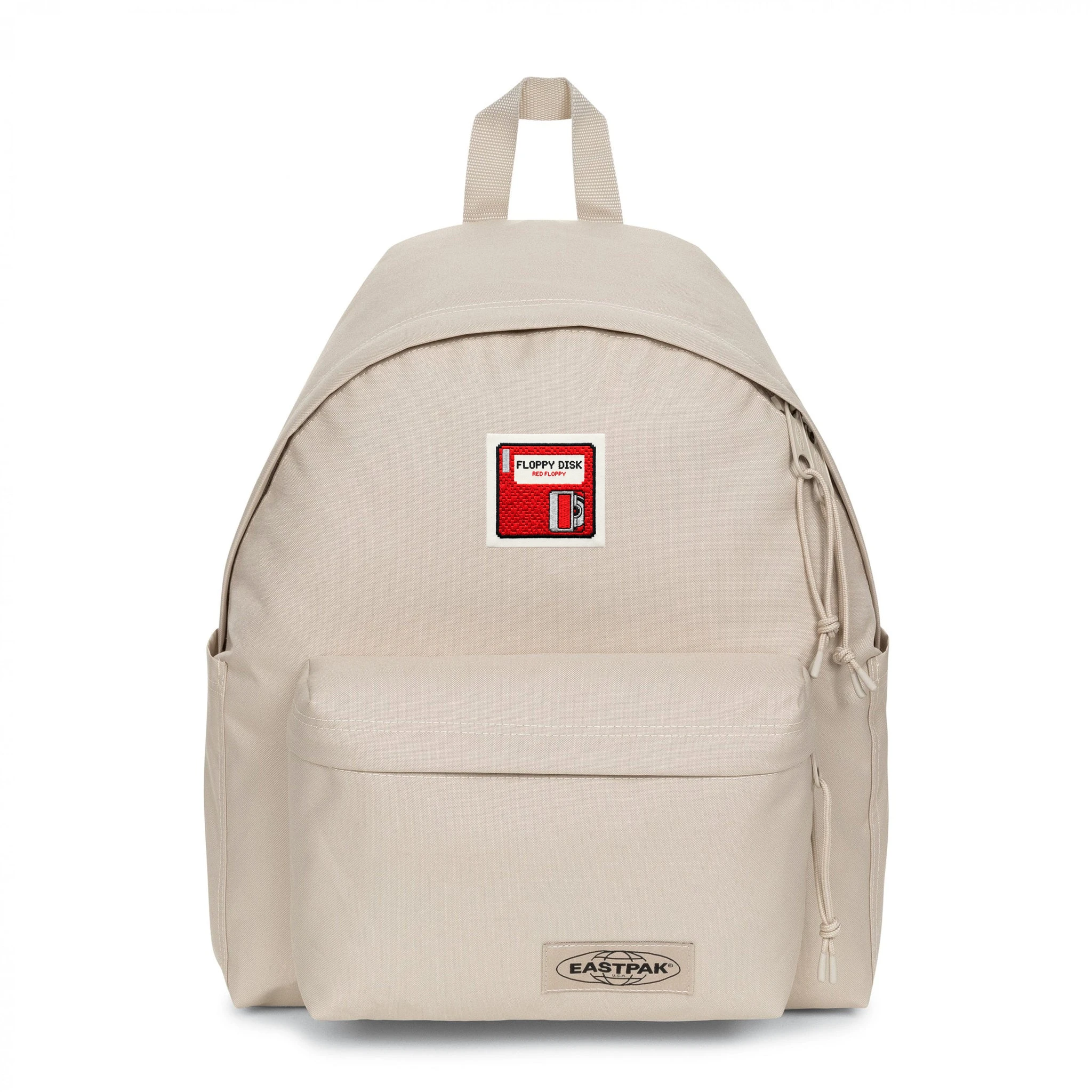 EASTPAK DAY PAK'R MONOTONE BEIGE Write-Protect Red Embroidered Backpack 1 EASTPAK DAY PAK'R MONOTONE BEIGE Write-Protect Red Embroidered Backpack